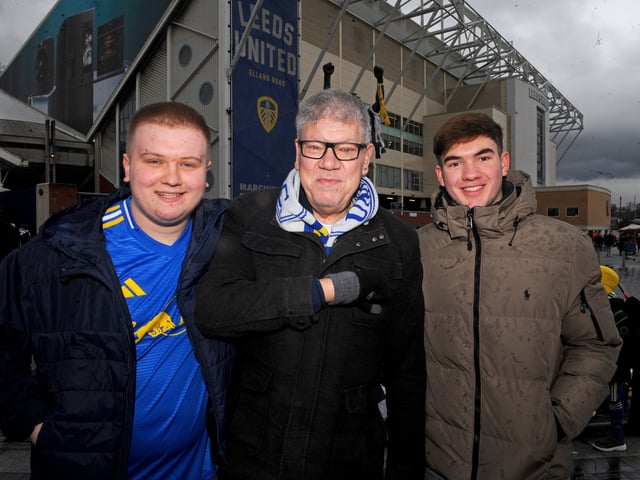 Leeds United v Manchester City Elland Road Premier League sat 28-02-2026 pic Steve RidingDanny Turpin, of Leeds Paul Johnson and Lucas Hirst