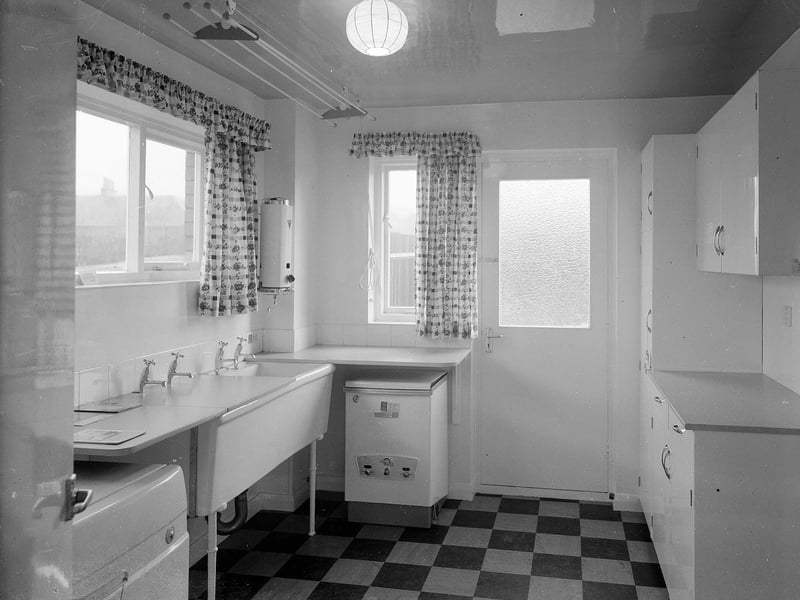 The kitchen in a Wimpey House showroom in Currie in December 1960.