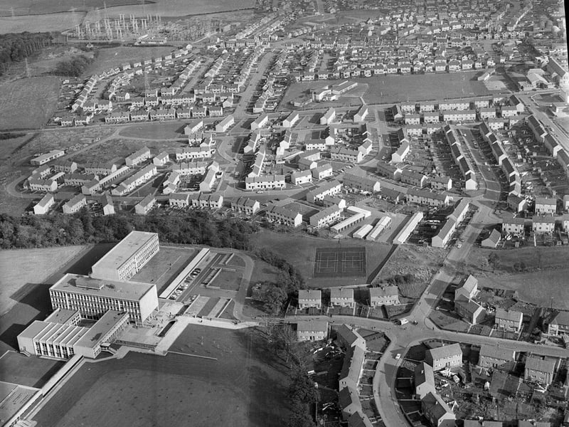 An aerial view of Currie in October 1965.