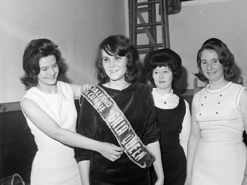 Gala Queen Carol Barnard at the Balerno and Currie children's gala association dance in February 1964.