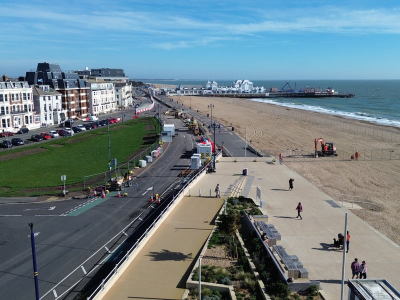 New closures in place for sea defences on Southsea Promenade between Speakers' Corner and South Parade Pier in Southsea will be closed  from Monday 2nd March 2026 
Picture: Habibur Rahman