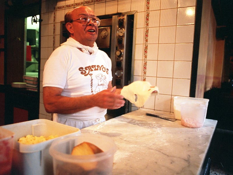 June 1996 and for the last 20 years Pinuccio Falivene has been making pizzas and singing about them at Salvo's restaurant.