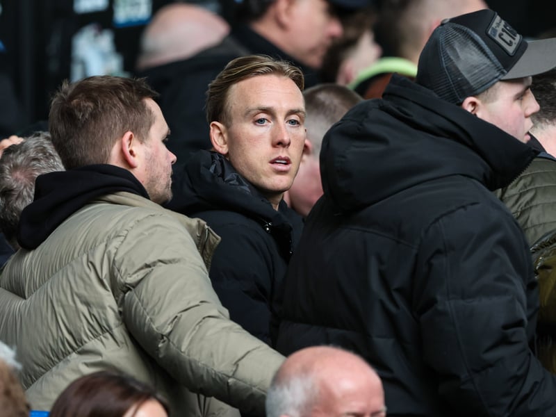 Falkirk defender Calvin Miller watches the game.