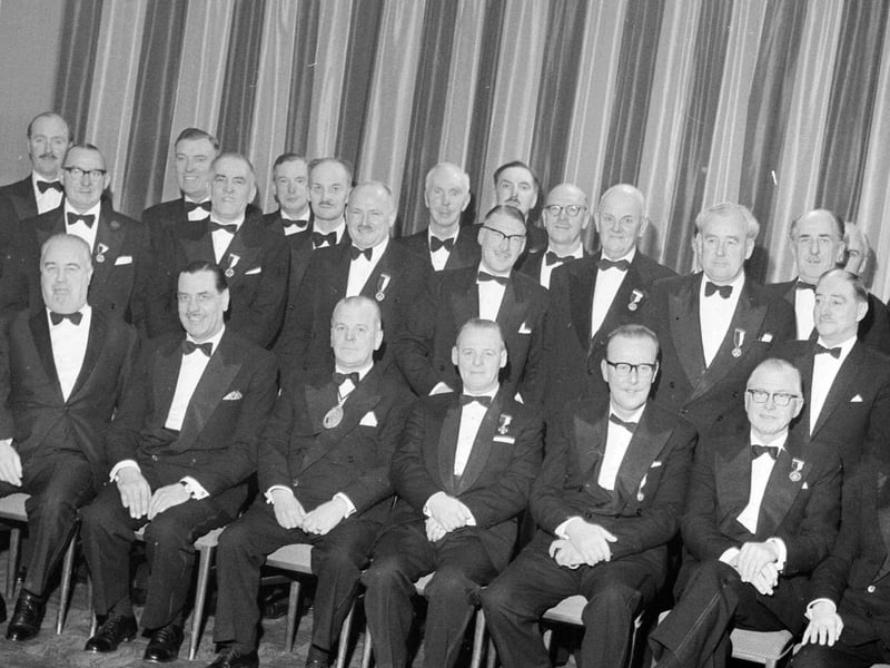 Colinton Ward High Constables at a dinner dance in February 1964.
