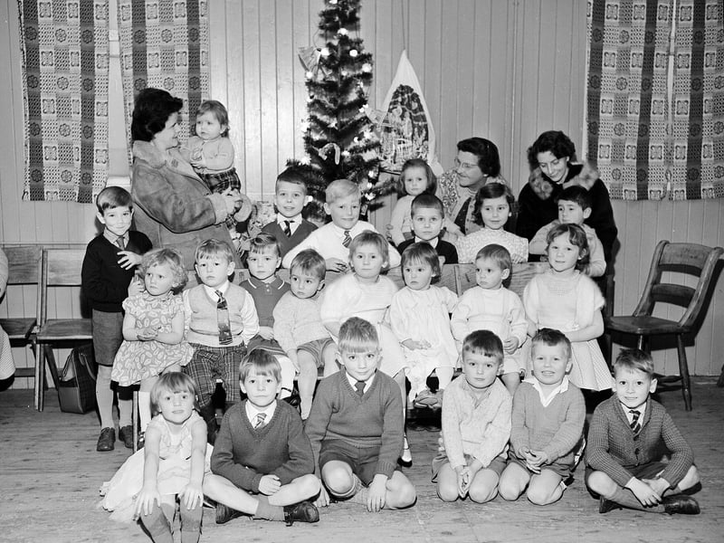 A Christmas party in Colinton Mains Church Hall in December 1963.