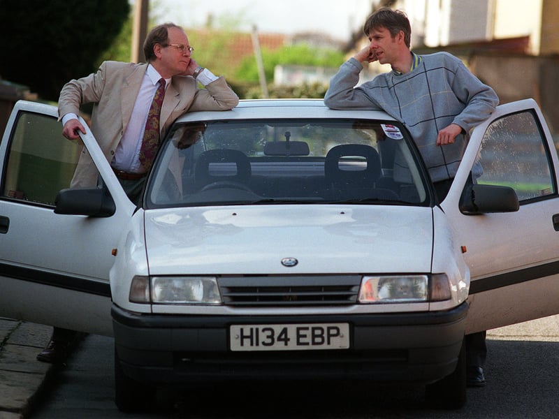 A car share scheme was launched. Pictured are Chas Ball, left, and Jonathan Lindh, from Chapel Allerton.