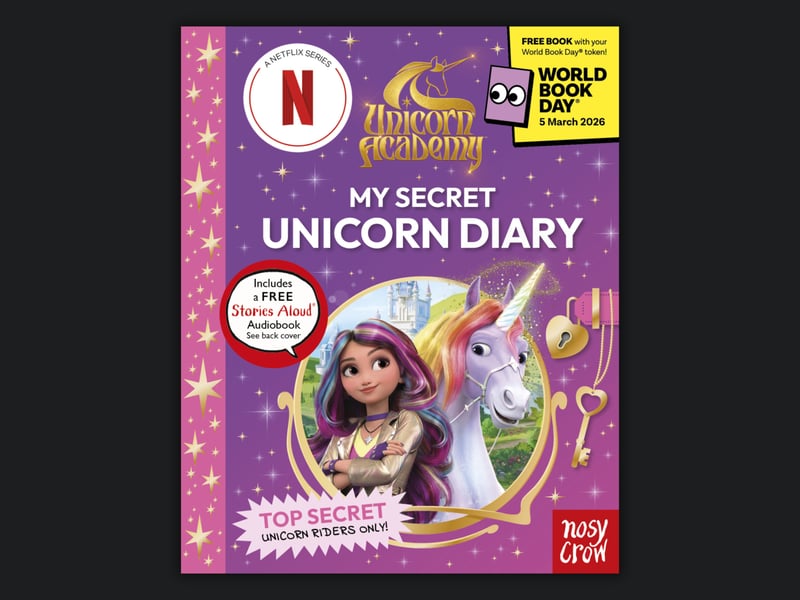 Published by Nosy Crow, Unicorn Academy: My Secret Unicorn Diary will appeal to fans of the Netflix show looking to dive deeper into the fantasy adventure world. Early readers can use their World Book Day token to grab this book for free to see what Sophia and Wildstar really think of their first year at Unicorn Academy.
