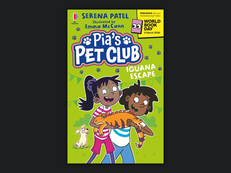 Author Serena Patel and illustrator Emma McCann bring pet lover Pia to life in Pia’s Pet Club: Iguana Escape. The latest entry in the series for early readers, published by Usborne, in this book Pia is hunting for Amazing Animal Roadshow star Iggy the Iguana who has disappeared.
