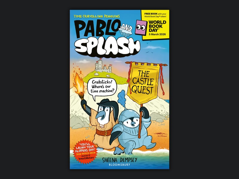 Irish author and illustrator Sheena Dempsey first came up with the idea for Pablo and Splash in 2020, when she started the series as a webcomic. Now having published several books in the series, with Bloomsbury, Pablo and Splash: The Castle Quest follows time-travelling penguins Pablo and Splash as they investigate medieval England.