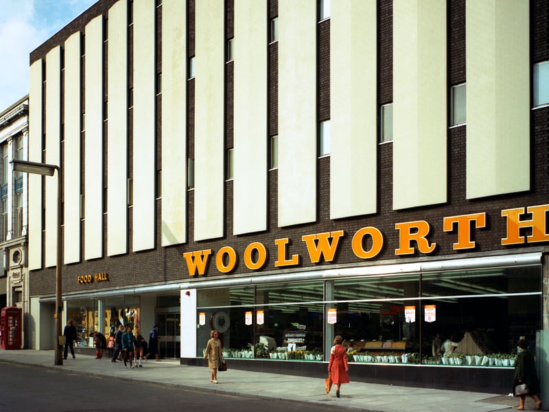 A Woolworths store in Barnsley in 1971, when the business, which closed its final stores in 2009, was one of the biggest names on the high street
