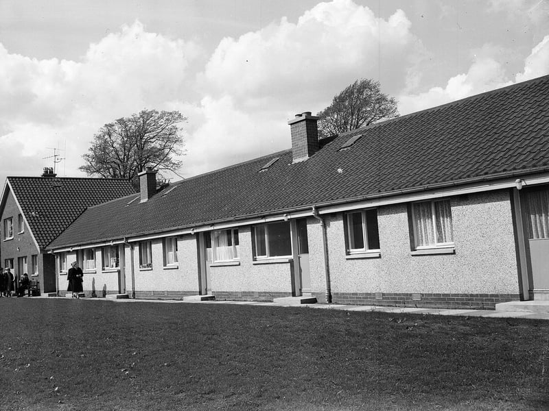 Redford Road Old Peoples Cottages shortly before opening in Colinton in May 1962.
