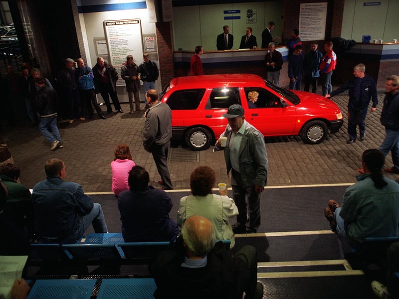 Inside Rothwell Car Auction in May 1997.