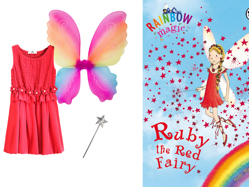 Fans of the Rainbow Magic books can also pull together an easy last minute costume for World Book Day. There are so many entries into this fantasy series, which includes characters based on colours, jewels, sports and more - any of which can be paired with toy fairy wings or a wand. 