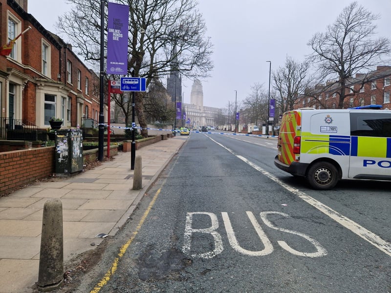 Emergency service at the scene on A660 Blenheim Terrace