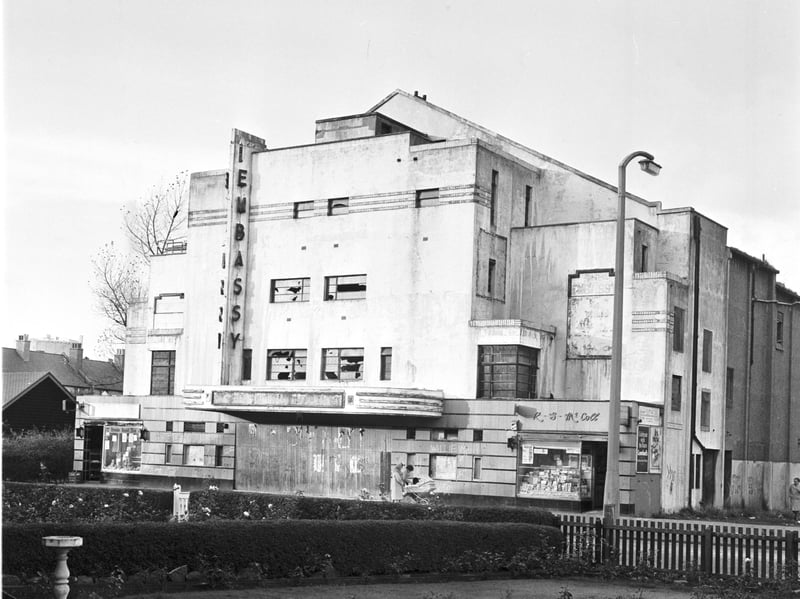 The old Embassy cinema, on Boswall Parkway, Edinburgh, pictured in November 1972, after falling into disrepair