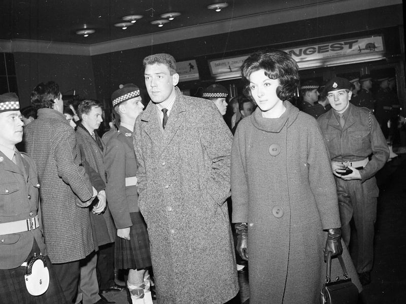 Hearts goalkeeper Gordon Marshall arrives to see The Longest Day, at the New Victoria Cinema, in 1962