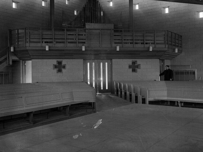 The interior of Muirhouse's new church in March 1963.