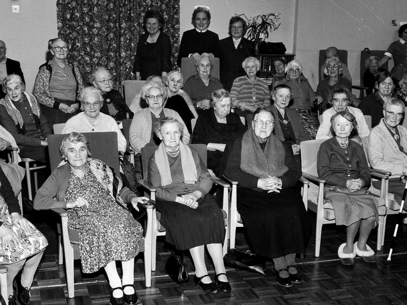 Residents at Silverlea Old Folks Home at Muirhouse prepare to be entertained by the local Women's Guild in January 1964.