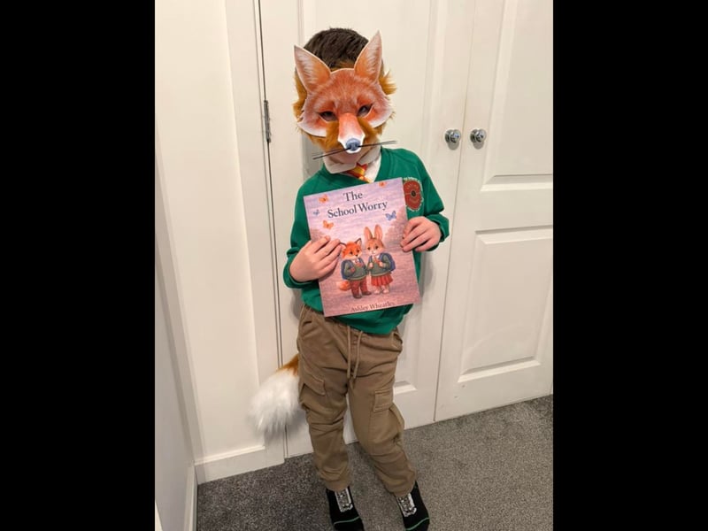 Ash Wheatley said: 'My son is going as a character from the book I’ve written about school anxiety. Proud Dad today!'