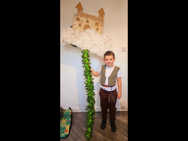 Jasmine Fay  sent in a picture of Deklan Avis, nine, from Havant
dressed as Jack - with his beanstalk 