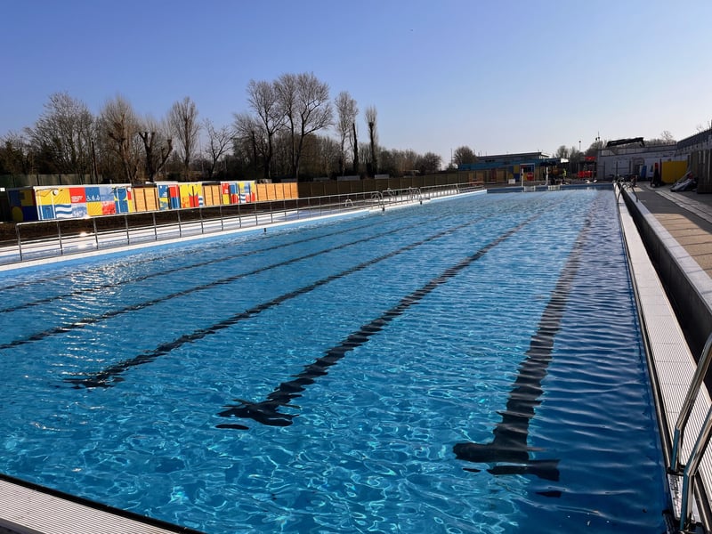 Hilsea Lido is now full of water.
The pool currently doesn't have any chemicals in it and the filters haven't been switched on yet. It is being tested, so the contractors will leave the pool at this level for a week, with a surveyor regularly measuring the water levels.
After this the pool will be filled completely, and pool experts Barr and Wray will come and turn the filters on.