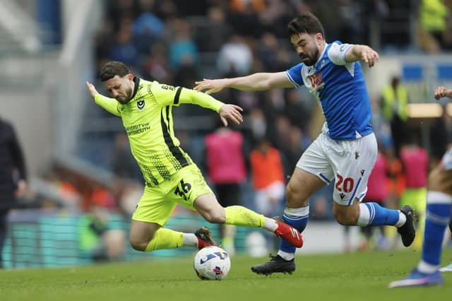 Conor Chaplin tangles with Blackburn's Eiran Cashin in the 1-1 draw. Picture: Paul Thompson/ProSportsImages