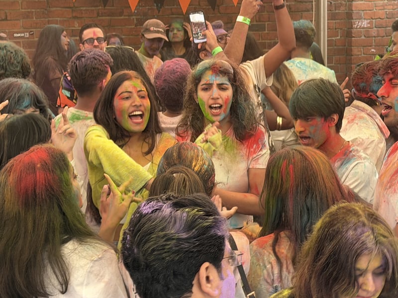 Revellers at the Holi Festival.