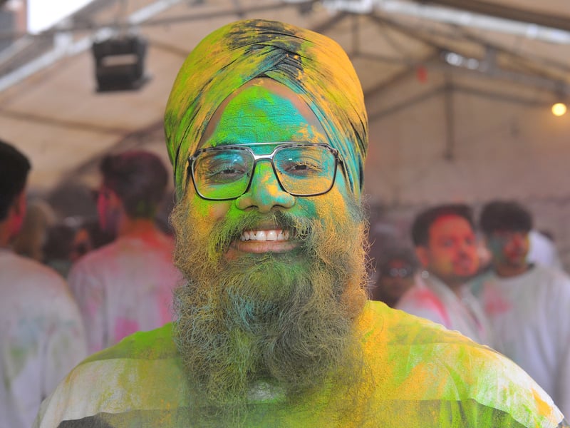 Milanjeet Singh at the Holi Festival.