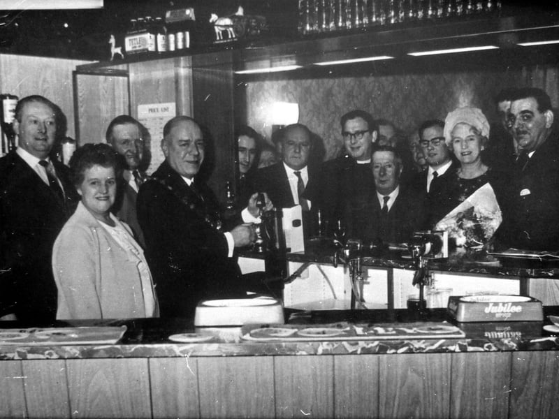 Mayor of Morley Arthur Rhodes opening the Drighlington Tempest Club in December 1968.