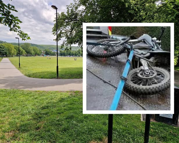 Police seized a bike over nuisance at Hillsborough Park. Photo: South Yorkshire Police