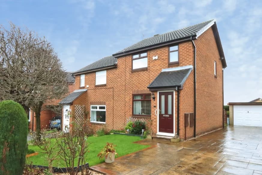 Three-bedroom Sheffield semi-detached home with garden, garage and ...