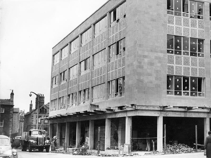 New shops and offices at the old Palace Theatre site, Halifax, in August 1960