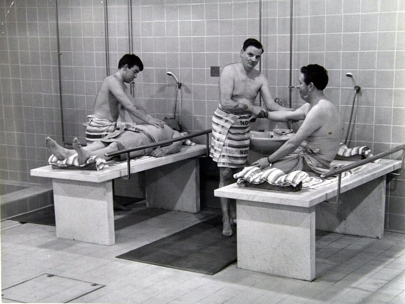 The Turkish baths at Leeds International Pool in 1968. 
