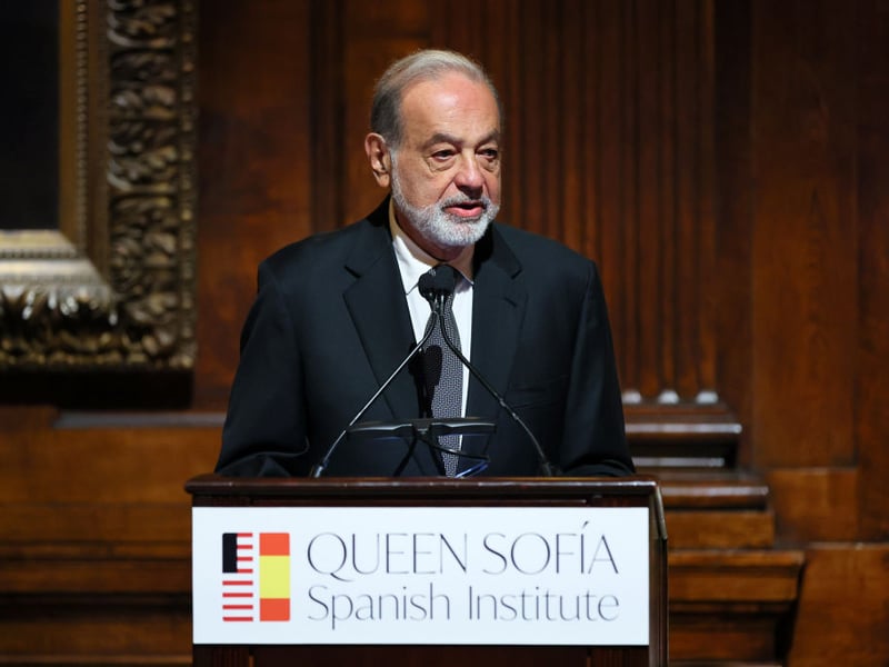 Mexico's richest person, Carlos Slim Helú and his family control América Móvil, Latin America's biggest mobile telecom firm. He's worth around $125 billion.