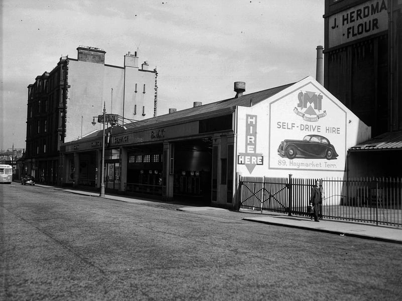 The Scottish Motor Traction building in Haymarket in June 1953.