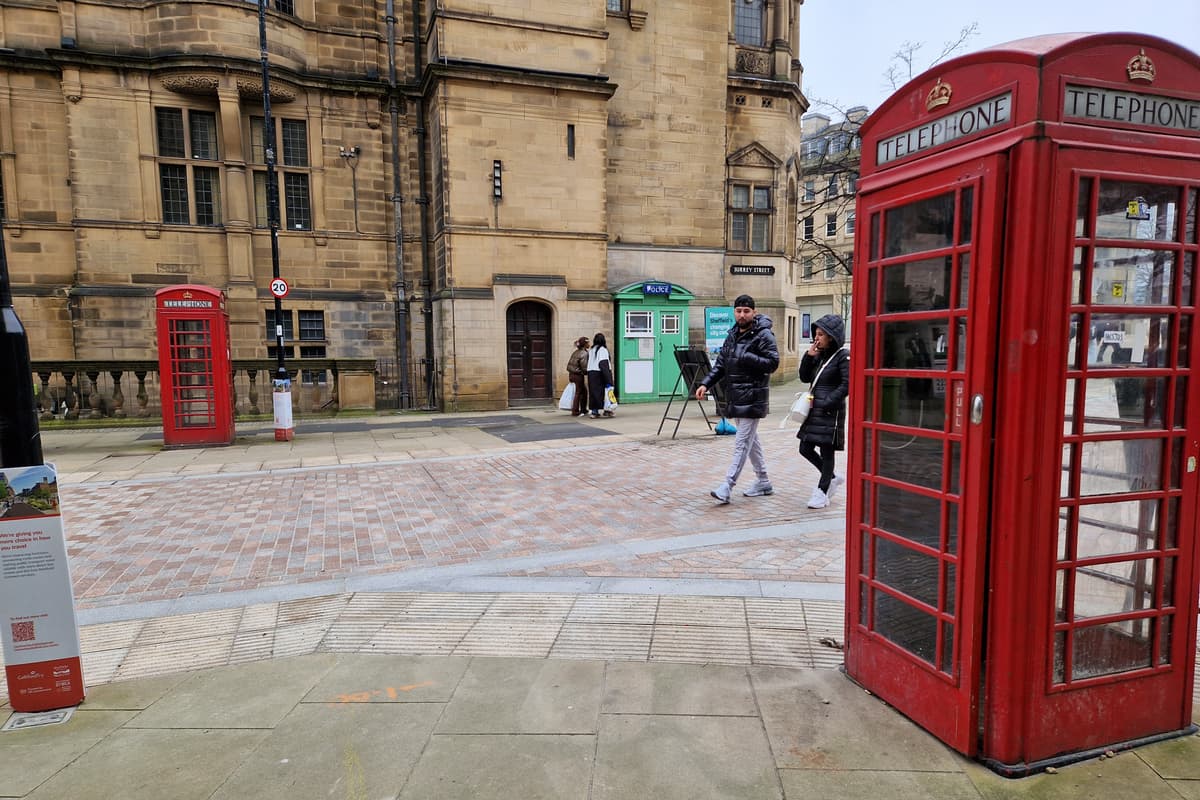 Farewell to phone at iconic Sheffield city centre phone booth site outside ...