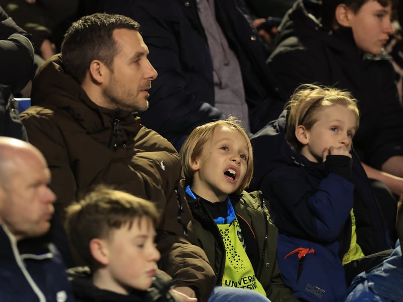 Brilliant pictures of Pompey fans backing Blues under Fratton lights against Swansea City.