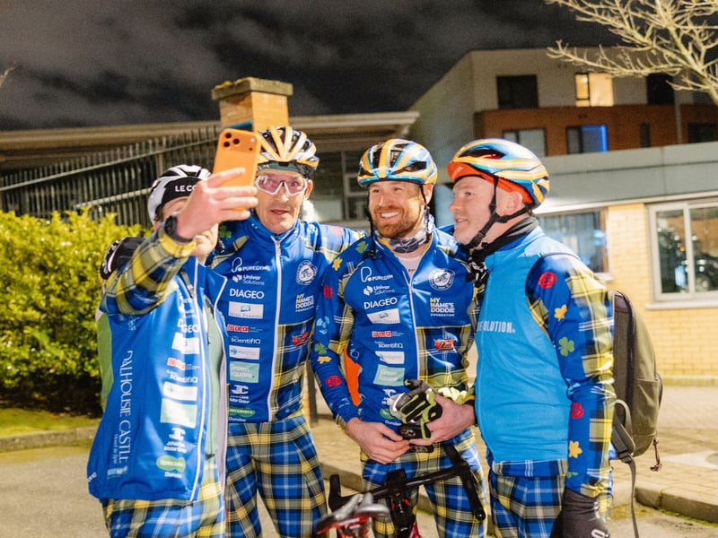 The charity cycle ride looks to take Kathy Weir and company from Murrayfield Stadium to the Aviva Stadium, Dublin.