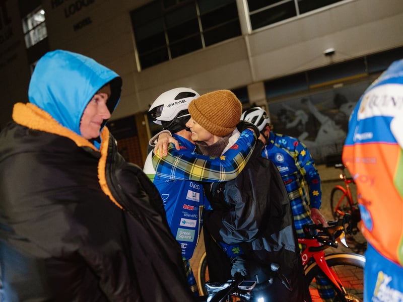 The Doddies Triple Crown riders arrive in Headingley after their gruelling trek taken so far.