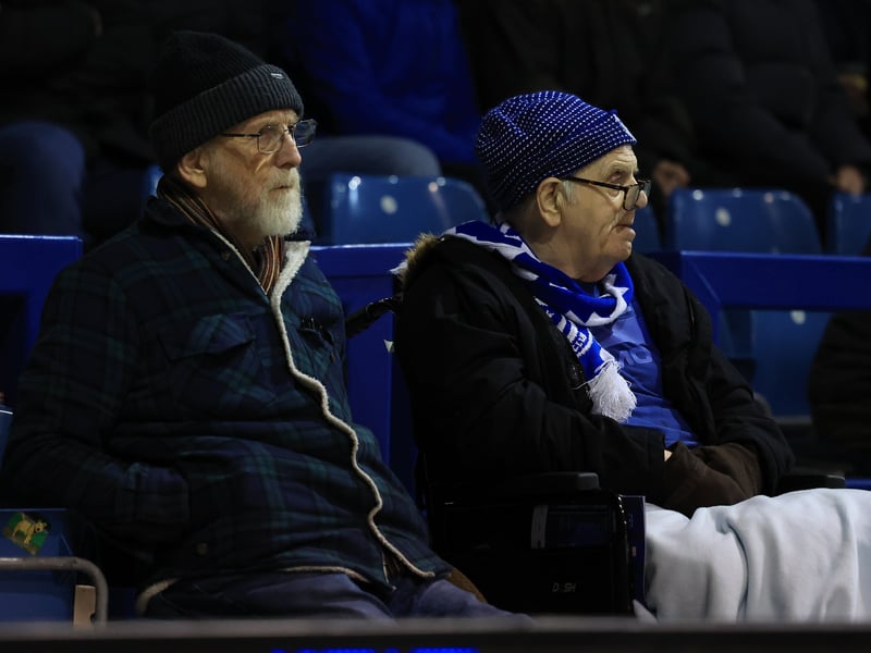Brilliant pictures of Pompey fans backing Blues under Fratton lights against Swansea City.