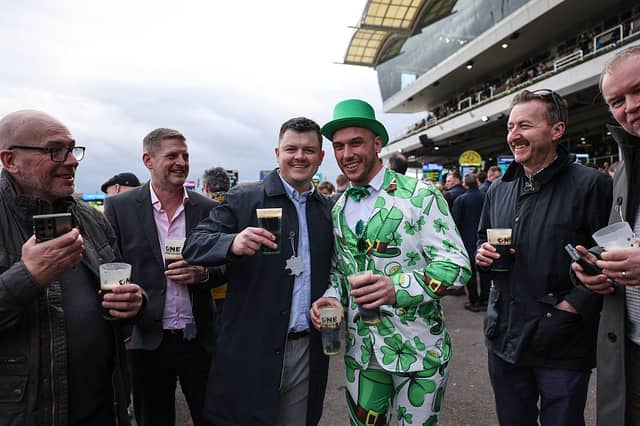 Enjoying the races.