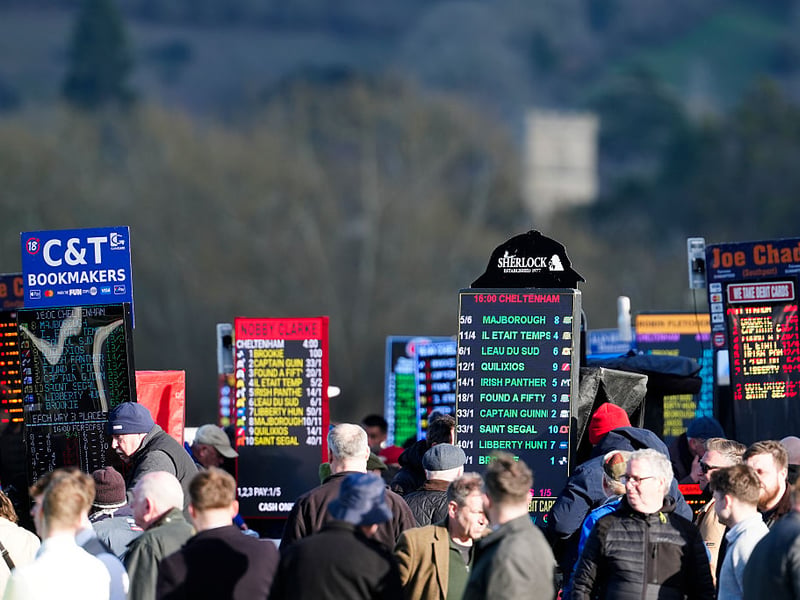 Bookmakers during Ladies Day.