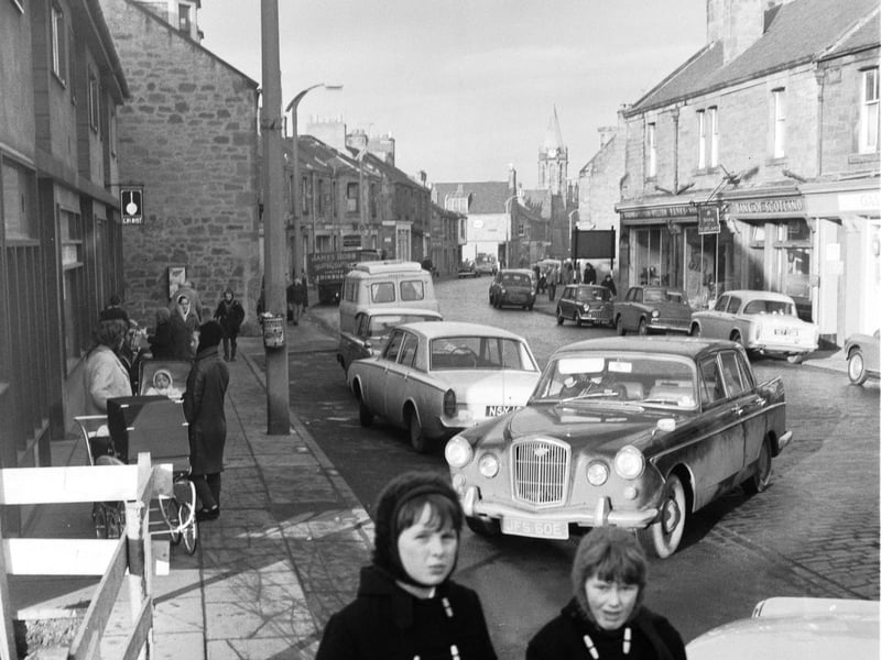 Shopping on Bonnyrigg High Street in January 1968