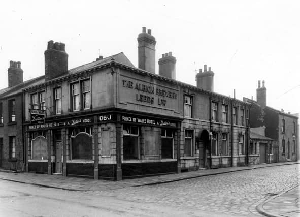 The Prince of Wales Hotel at the corner with Wordsworth Street to the left and Gibbs Street on the right. Pictured in November 1959.