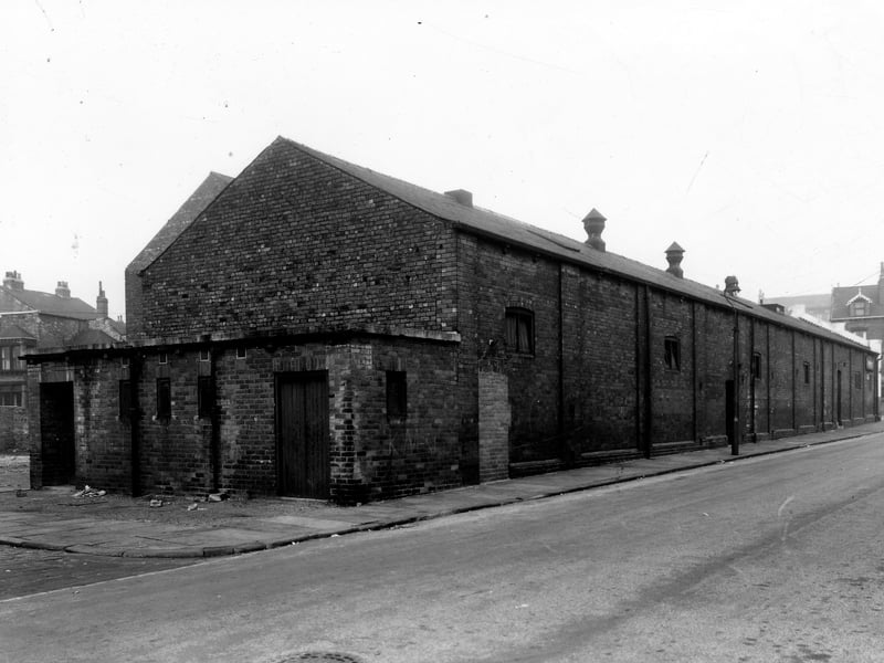 Burley Picture House is seen from the back and side from the corner of Upper Greystone Street, which is to the left, and Wordsworth Street. The front was on Burley Road.  It was built in 1913 and closed 1959.