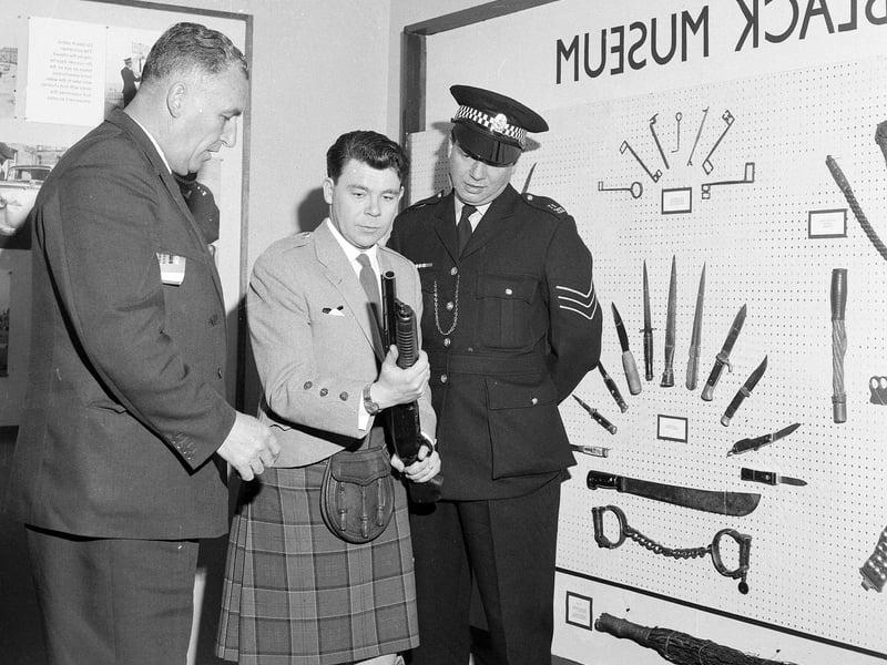 Scottish entertainer Andy Stewart opens the Ideal Home Exhibition in Waverley Market in 1965.
