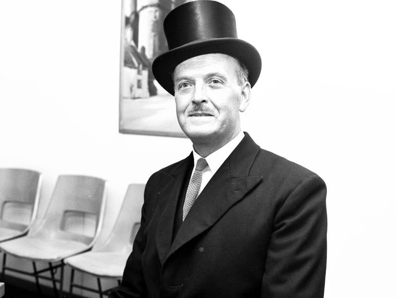Mr F Hay, stationmaster at Waverley Station, photographed in June 1966.
