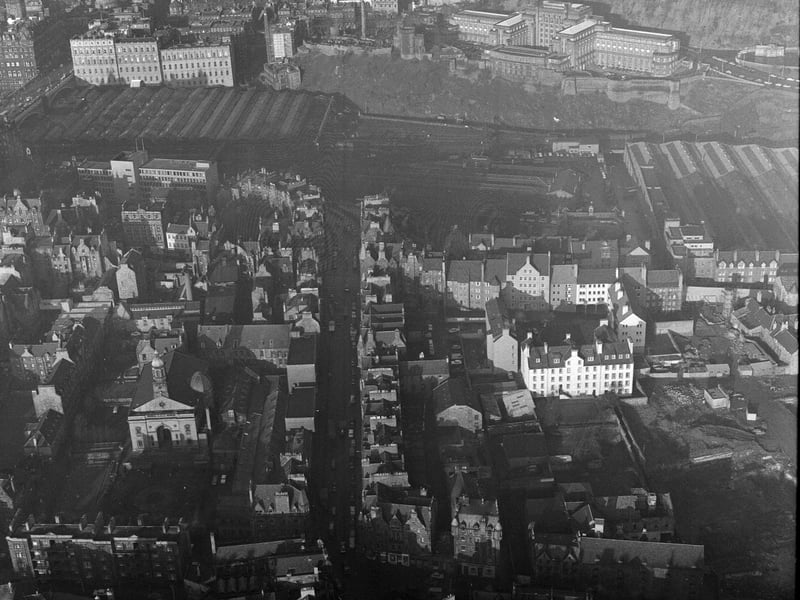 An aerial view of the Old Town looking north to Waverley in January 1963.