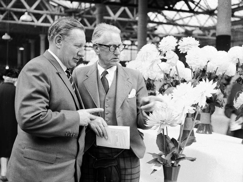 The Royal Horticultural Society Display at a flower show in Waverley Market in September 1962.