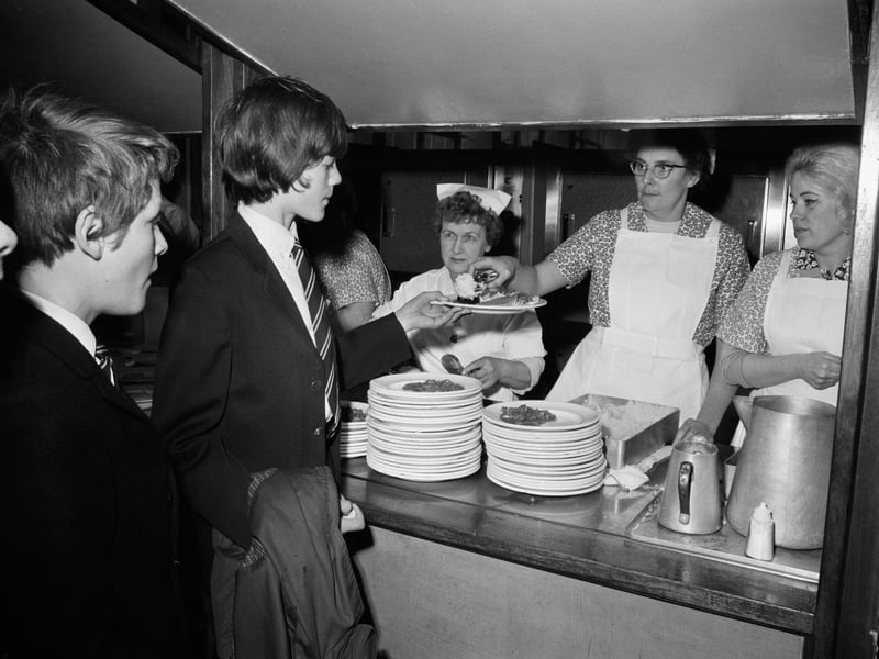 Mashed potatoes were an essential component of many school dinners in the 60s and 70s. They were essential for soaking up the gravy, and many of you remember them being served using an ice cream scoop.